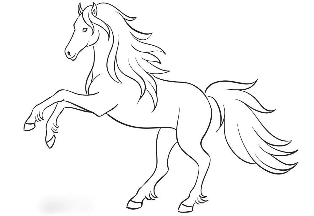 Трафарет лошади для срисовывания