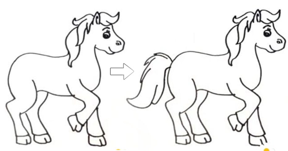 Простой рисунок лошади - шаг 3