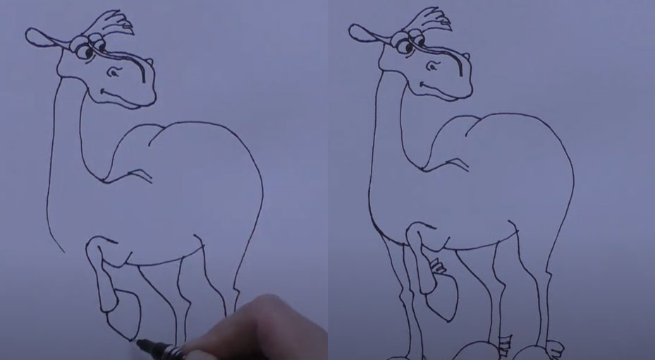 Как нарисовать коня Юлия - шаг 7 и 8