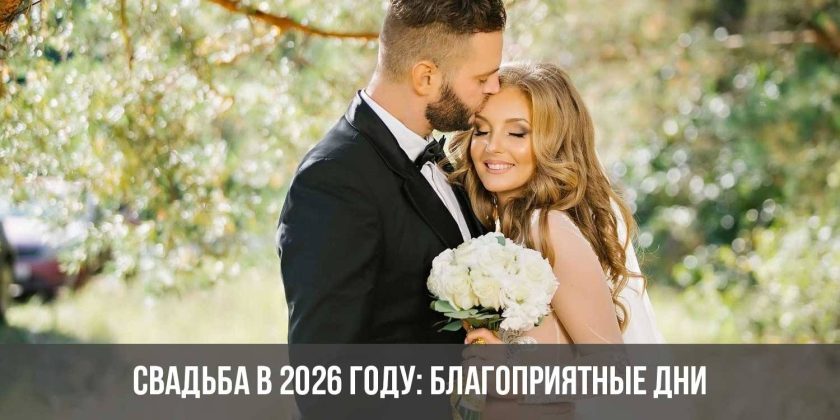 Свадьба в 2026 году: благоприятные дни