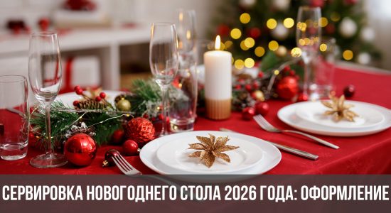 Сервировка новогоднего стола 2026 года: оформление