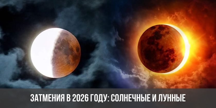 Затмения в 2026 году: солнечные и лунные