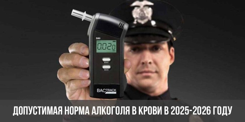 Допустимая норма алкоголя в крови в 2025-2026 году