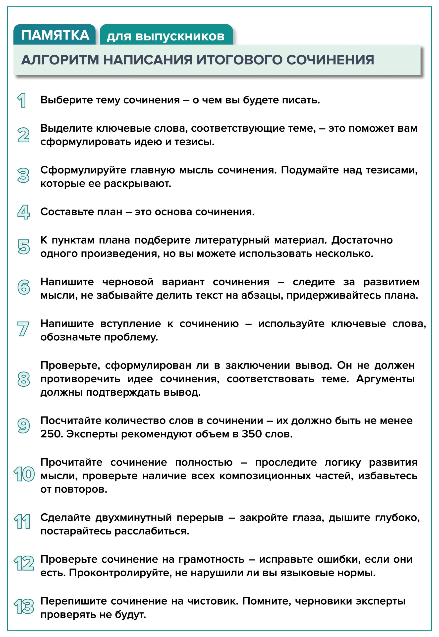 Как писать итоговое сочинение